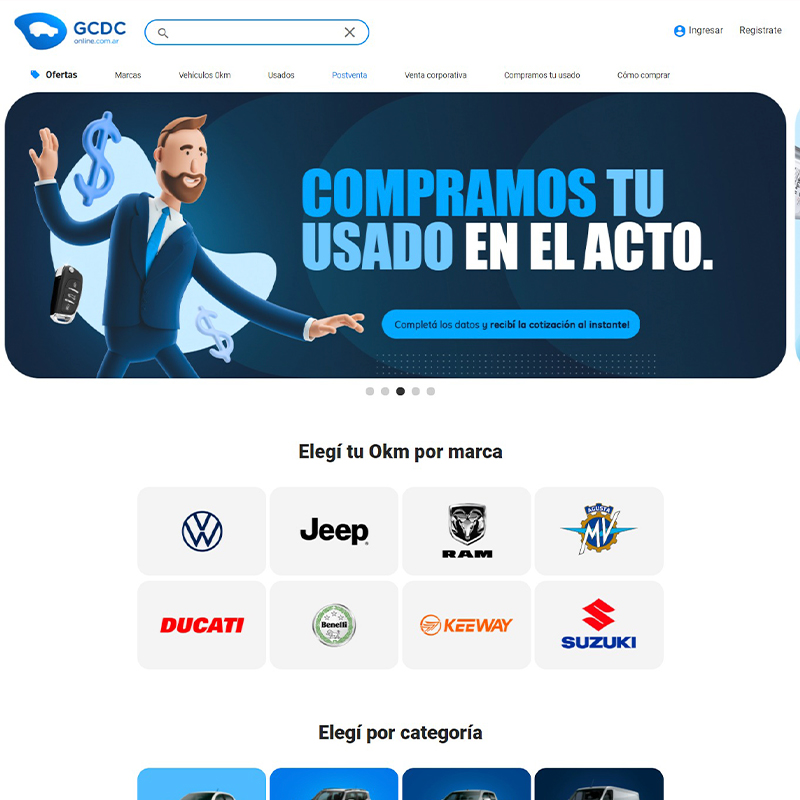 GCDC Online - Desarrollo de e-commerce automotriz